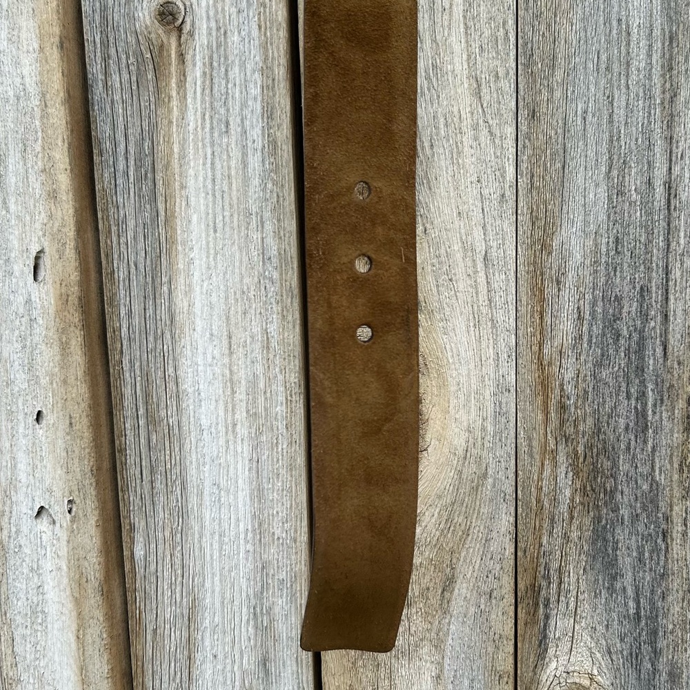 Salvatore Ferragamo Single Gancio Suede Belt Tan Brown 85 - Picture 11 of 16